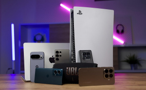 Konzole Playstation 5 a telefony značek Xiaomi a Samsung