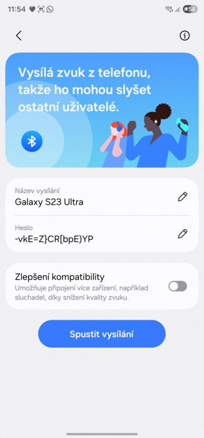 Vysílání zvuku skrze AuraCast