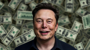 Elon Musk se spoustou peněz (ilustrační obrázek)