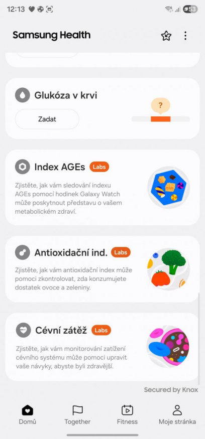 Nové funkce v Samsung Health