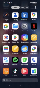 Balast se dá smazat, dvojitý seznam aplikací se u mě ujal