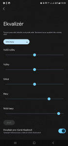 Jednotlivé presety ekvalizéru jsou pojmenované lidsky Jednotlivé presety ekvalizéru jsou pojmenované lidsky