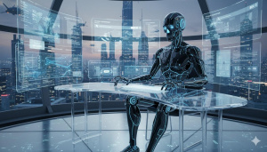 Ilustra AI agenta procházejícího web