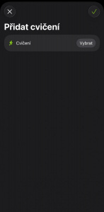 Funkce zpětného přidání aktivity v aplikaci Kondice