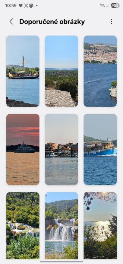 Doporučené obrázky na zamykací obrazovku