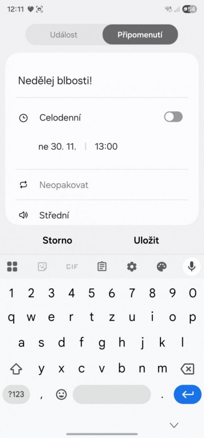 Připomínky v Kalendáři