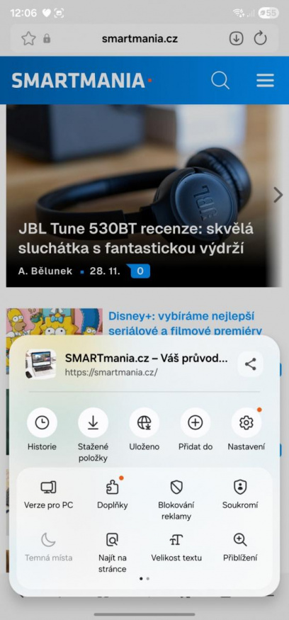 Aplikace Samsung Internet