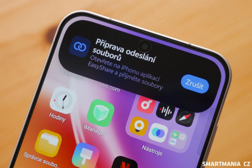 Vivoshare na Vivo X300, který v redakci aktuálně testujeme