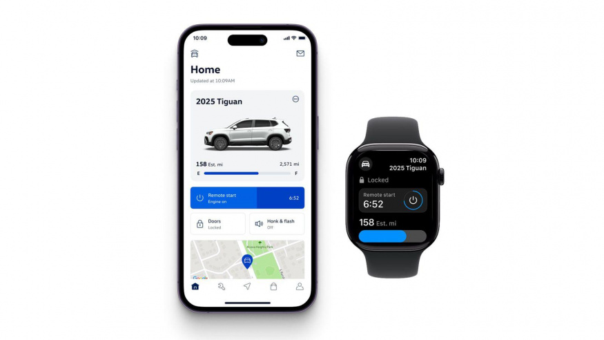 Aplikace VW pro chytré hodinky Apple Watch Aplikace VW pro chytré hodinky Apple Watch