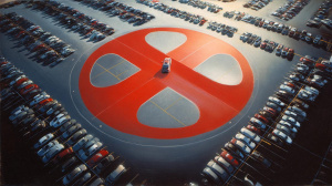 Auto zaparkované na velkém symbolu X (Ilustrační obrázek)