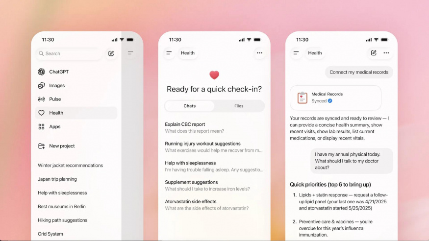 ChatGPT Health v mobilní aplikaci ChatGPT Health v mobilní aplikaci