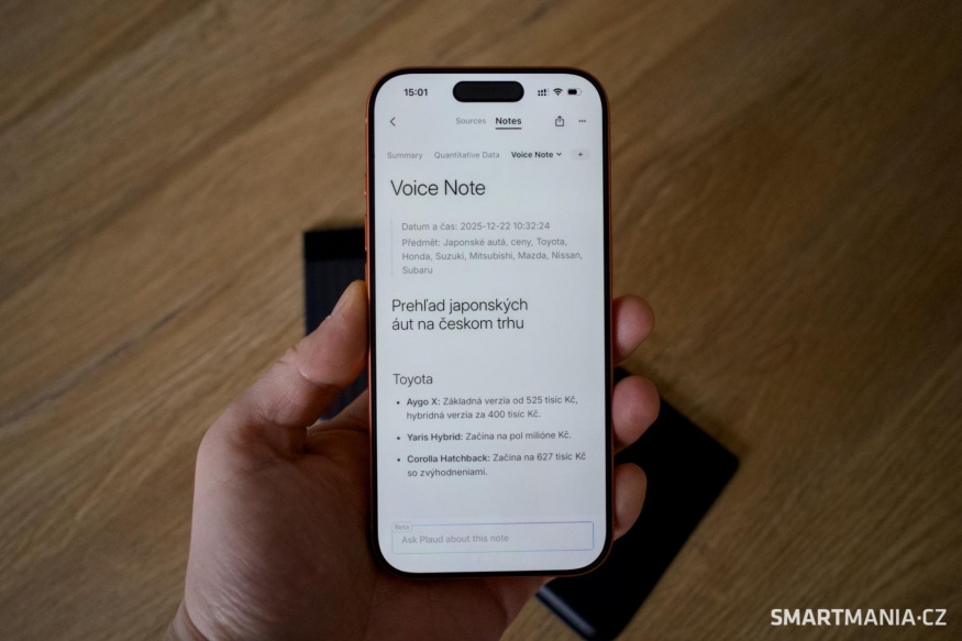 Chytrý diktafon s AI Plaud Note Pro Chytrý diktafon s AI Plaud Note Pro