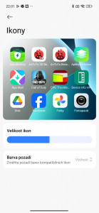 Část přizpůsobení je přímo v launcheru, část v Nastaveních Část přizpůsobení je přímo v launcheru, část v Nastaveních