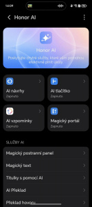 AI Menu Honor AI Menu Honor