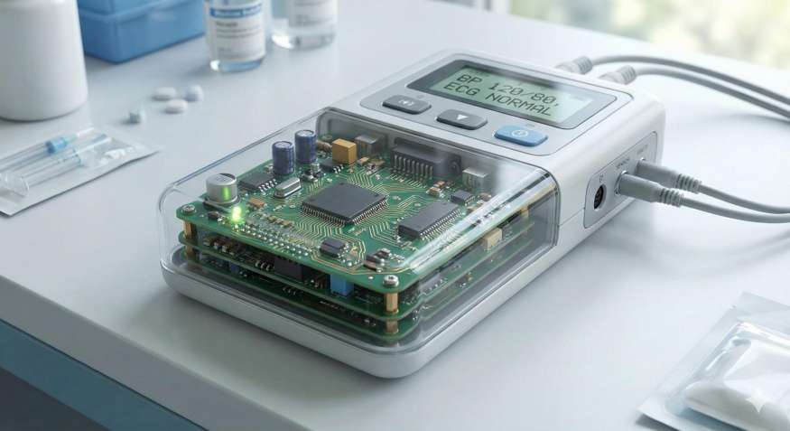 Ilustrační obrázek čipů ve zdravotnickém zařízení Ilustrační obrázek čipů ve zdravotnickém zařízení