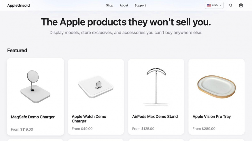 Produkty z Apple Store v obchodu AppleUnsold Produkty z Apple Store v obchodu AppleUnsold