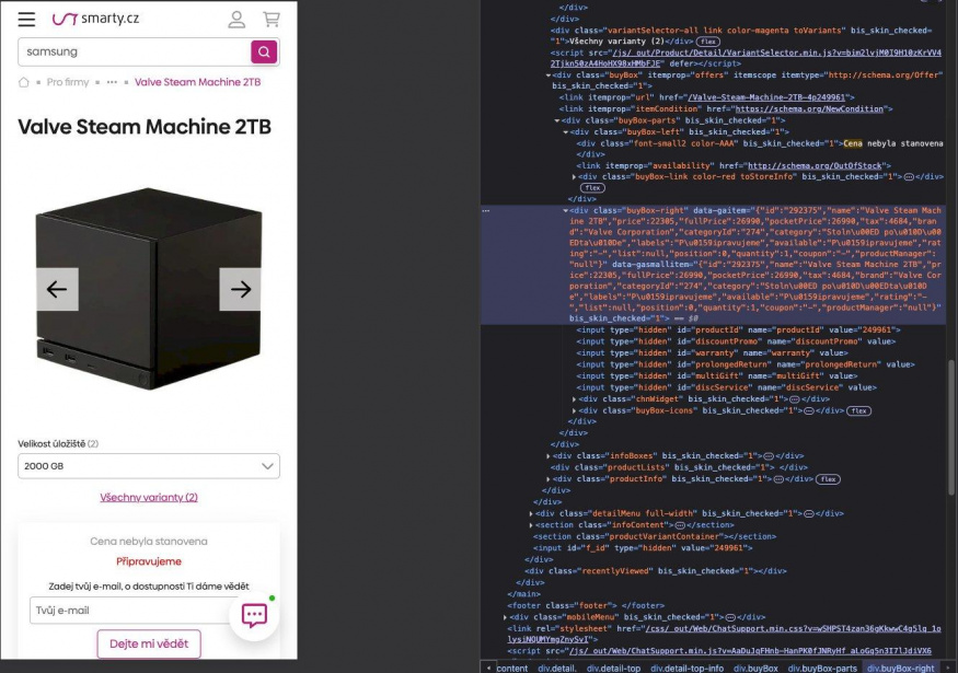 Uniklé ceny chystaných produktů od Valve Uniklé ceny chystaných produktů od Valve