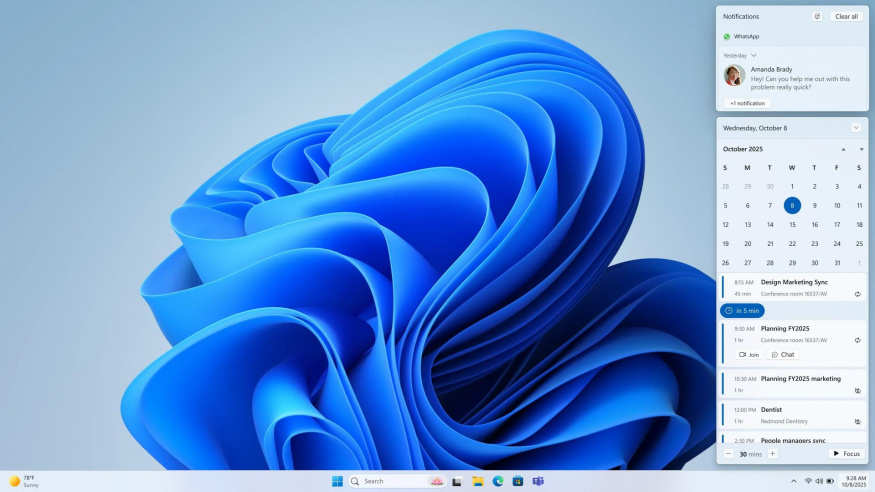 Agenda v minikalendáři Agenda v minikalendáři