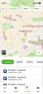 Nové rozhraní pro hledání parkování po městě Nové rozhraní pro hledání parkování po městě