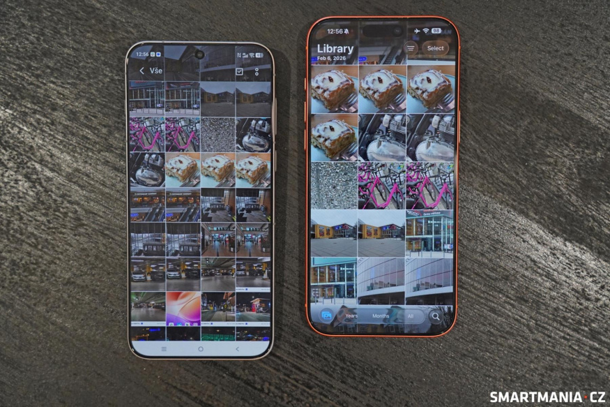 Aplikace Fotky na obou modelech Aplikace Fotky na obou modelech