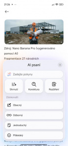 Práce s textem (HyperAI funkce) Práce s textem (HyperAI funkce)