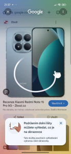 Xiaomi Hyperai Scr 20 Vyhledávání pomocí Circle to Search