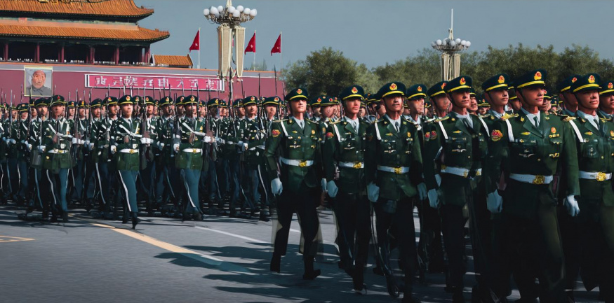 Čínská vojenská přehlídka (ilustrační obrázek) Čínská vojenská přehlídka (ilustrační obrázek)