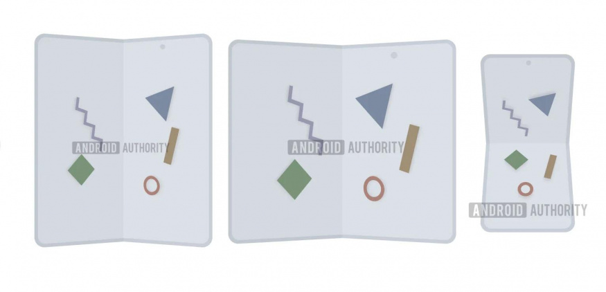 Grafické znázornění nové funkce odhaluje skládačku Wide Fold (uprostřed) Grafické znázornění nové funkce odhaluje skládačku Wide Fold (uprostřed)