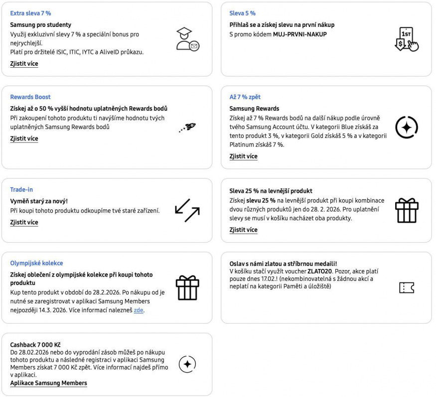 Aktuální slevové akce na vlajkové Samsungy Aktuální slevové akce na vlajkové Samsungy