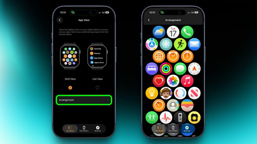 Seřazení aplikací v Apple Watch Seřazení aplikací v Apple Watch