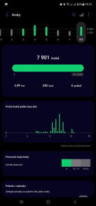 Galaxy Watch 6 zaznamenaly 7901 kroků Galaxy Watch 6 zaznamenaly 7901 kroků