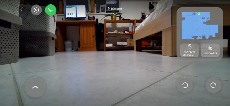 Snímek z kamery robota Snímek z kamery robota