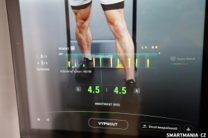 Data zobrazovaná během cvičení Data zobrazovaná během cvičení