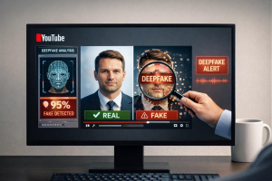Ilustrace detekce deepfake videa