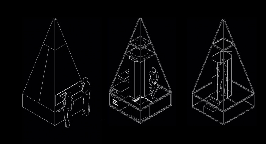 Futuristický jehlan Klumpen Futuristický jehlan Klumpen