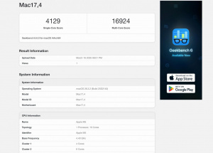 Macbook Air M5 Geekbench Macbook Air M5 Geekbench