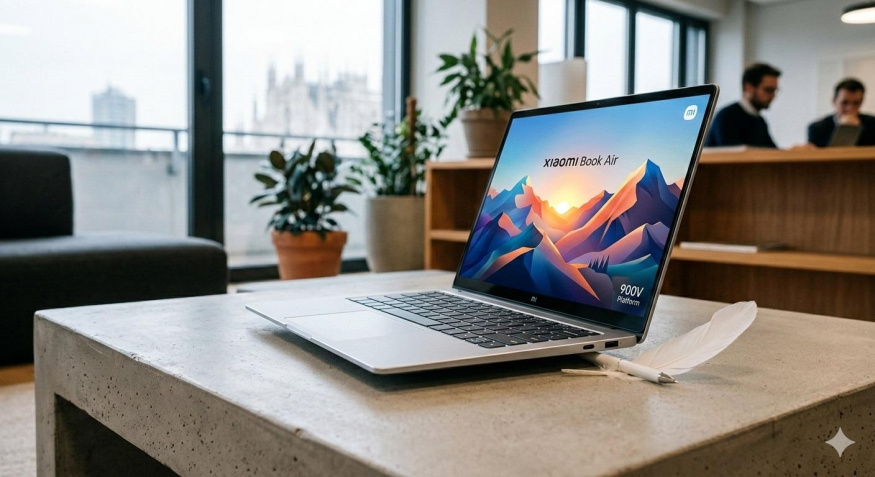 Vizualizace notebooku Xiaomi Book Air (vytvořeno pomocí AI) Vizualizace notebooku Xiaomi Book Air (vytvořeno pomocí AI)