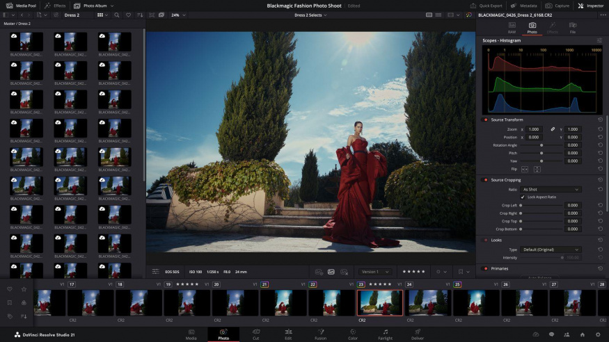 Úprava fotografií v DaVinci Resolve 21