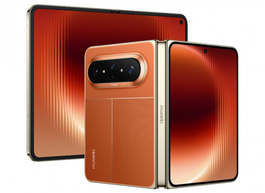 Huawei Pura X Max v oranžové barvě