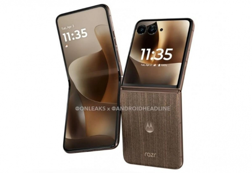 Motorola Razr 70 Ultra v béžové barvě