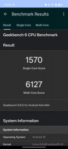 Výsledky Geekbench 6