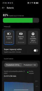 Mezi výkonnostními režimy bych čekal větší rozdíl