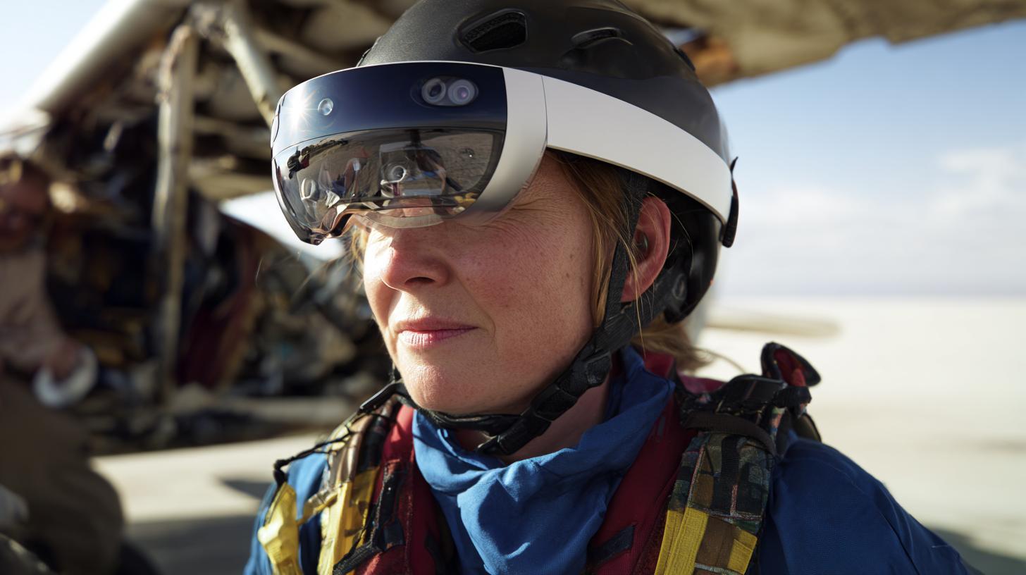 Adrenalinová sportovkyně s brýlemi Apple Vision Pro (ilustrační obrázek)