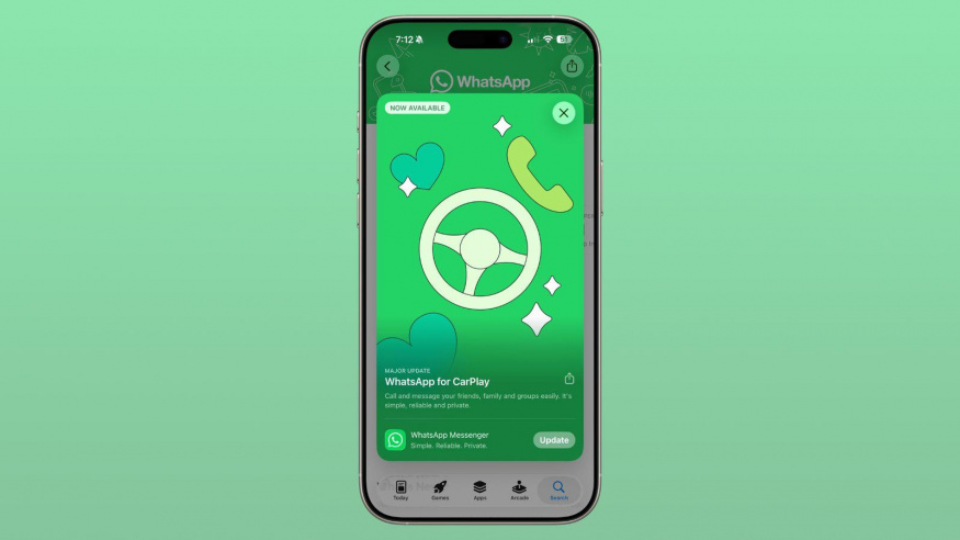 Aplikace WhatsApp dostala aktualizaci pro pohodlnější použití v rámci Apple CarPlay