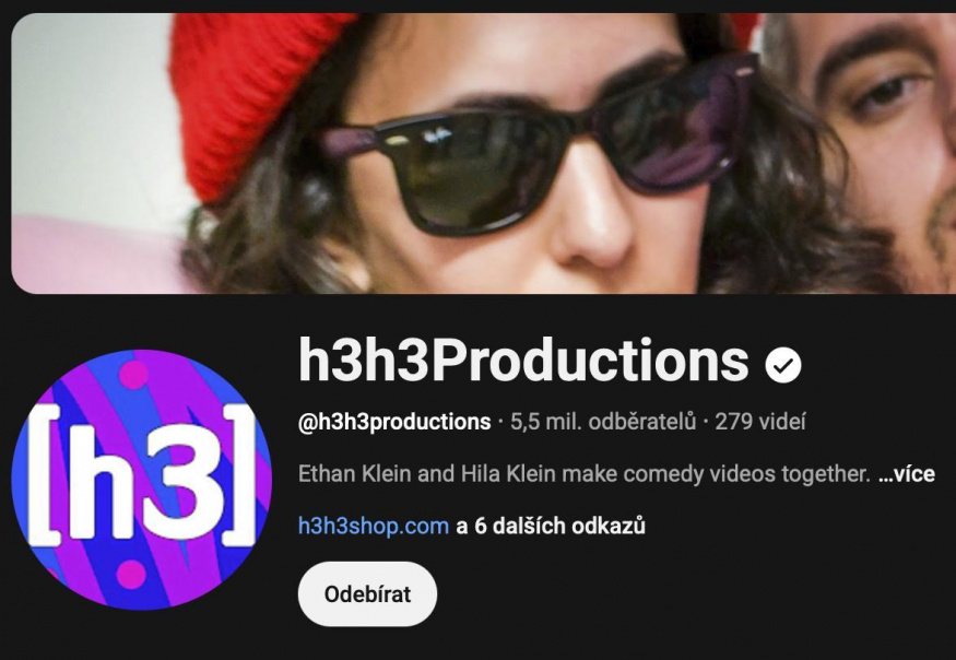 Kanál h3h3Productions má 5,5 milionu odběratelů Kanál h3h3Productions má 5,5 milionu odběratelů