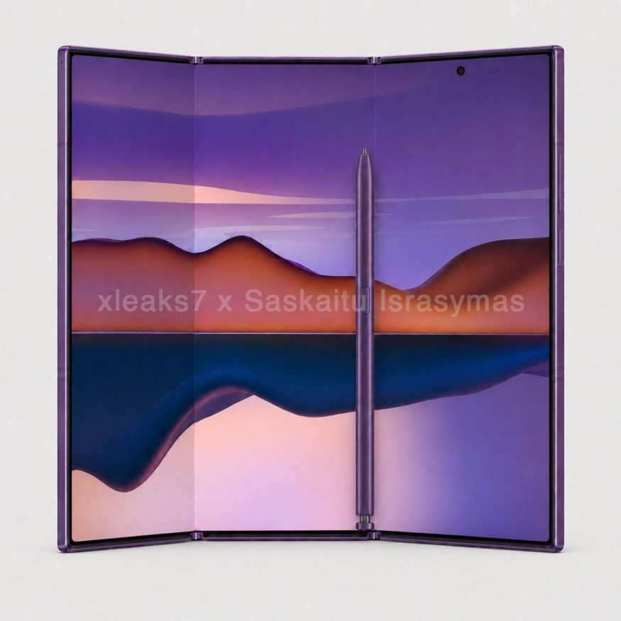 Neoficiální render Galaxy Z TriFold 2