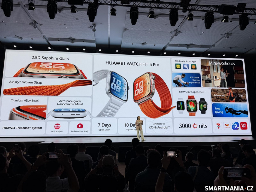 Tisková konference Huawei v Bangkoku & klíčové vlastnosti hodinek Watch Fit 5 Pro Tisková konference Huawei v Bangkoku & klíčové vlastnosti hodinek Watch Fit 5 Pro