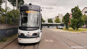 Tramvaj a depo Škoda Group v německém Mannheimu na akci Autonomy Day Mannheim Tramvaj a depo Škoda Group v německém Mannheimu na akci Autonomy Day Mannheim
