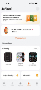 Aplikace Huawei Zdraví