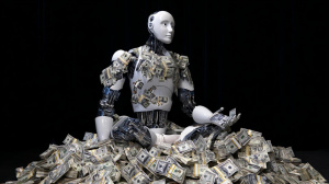 Robot v obležení velkého finančního obnosu (ilustrační obrázek)